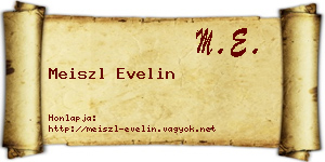 Meiszl Evelin névjegykártya